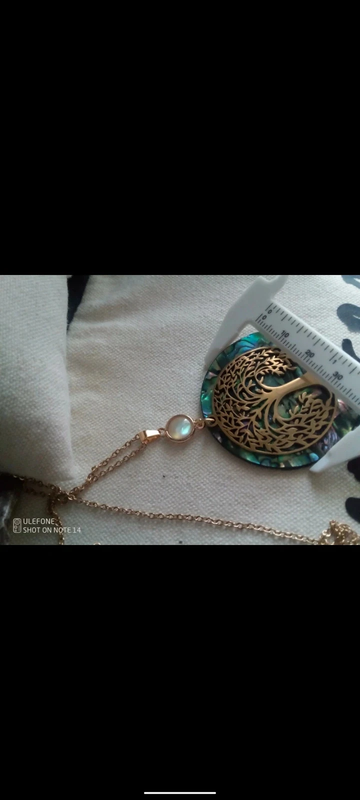 Collier ormeaux arbre de vie connecteur en nacre – photo 3